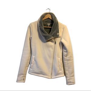 Bench Cream Gray Riskrunner Cowl Neck Fleece Jacket XS